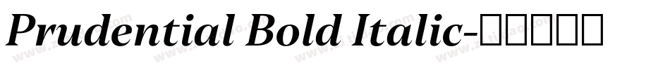 Prudential Bold Italic字体转换